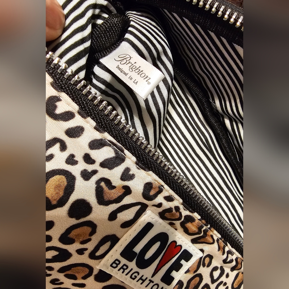 Brighton Wild Cat Leopard Print Crossbody Sling Belt Bag NWOT - Picture 14 of 16